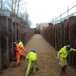 Cofferdam for Attenuation Tank